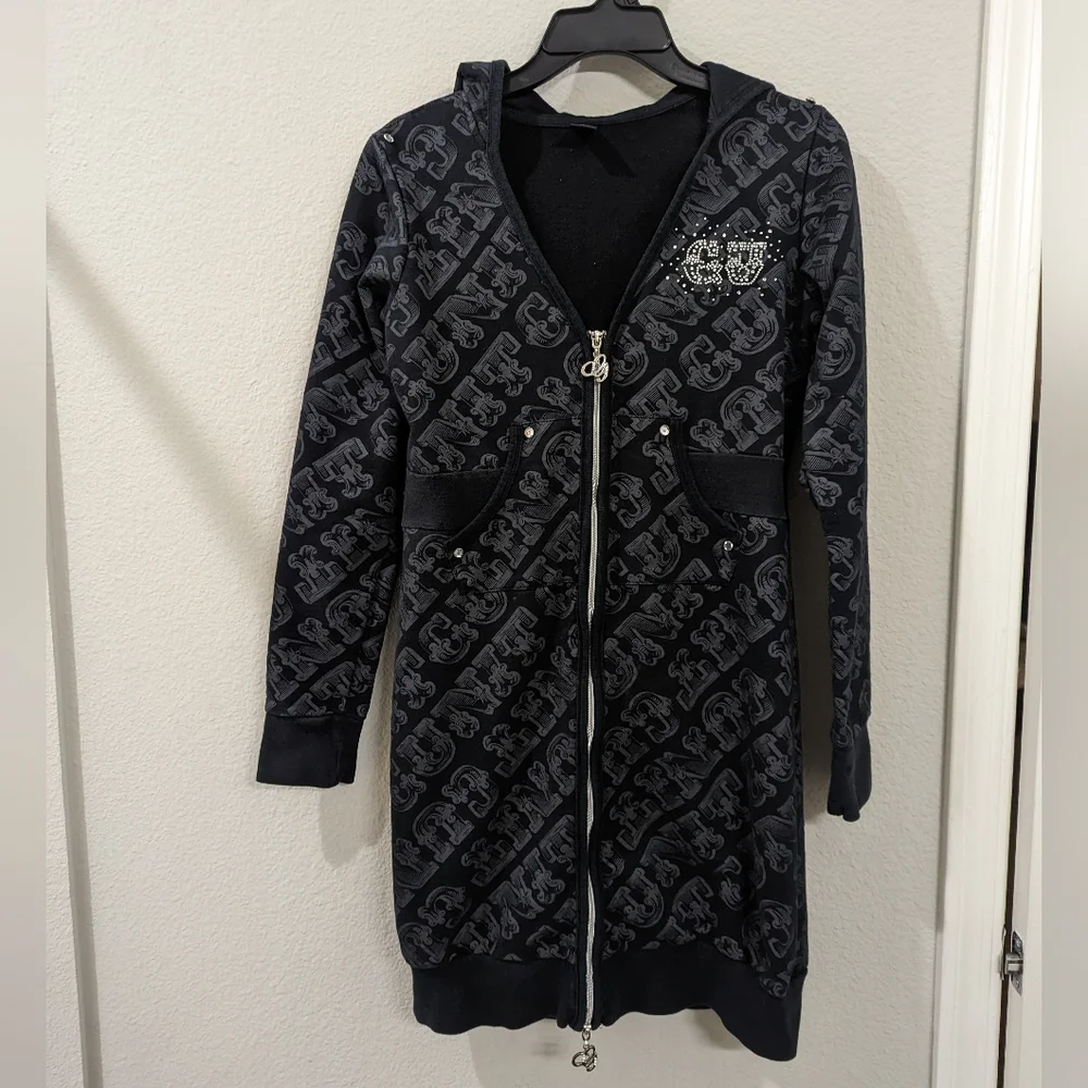 GUnit Vintage Y2K Hoodie Jacket Dress Zip Front - Picture 2 of 8